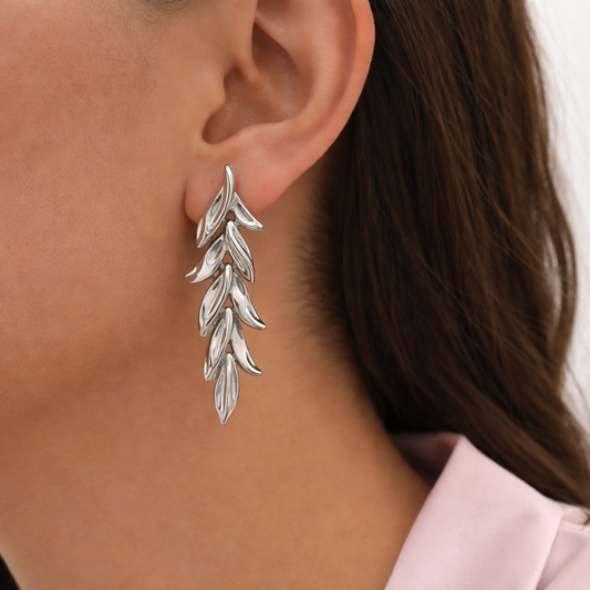 Aretes Largos Hojarasca