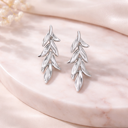 Aretes Largos Hojarasca