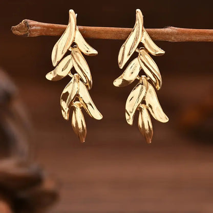 Aretes Largos Hojarasca