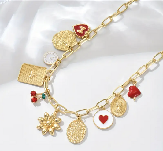 Collar Red Charms