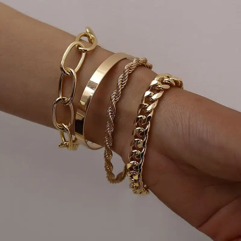 Pulsera Set Golden X4